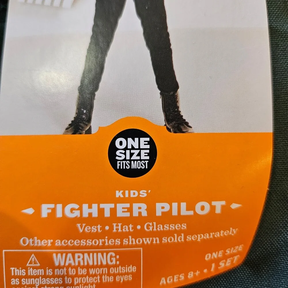 Kids Fighter Pilot Costume Vest Hat Sunglasses Top‎ Squadron Dogfight Air Combat